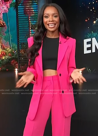 Zuri's pink blazer on Access Hollywood
