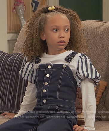 Alice's denim jumpsuit on Ravens Home