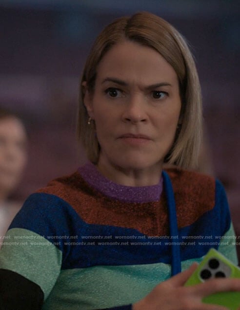 Alice's metallic striped sweater on The L Word Generation Q