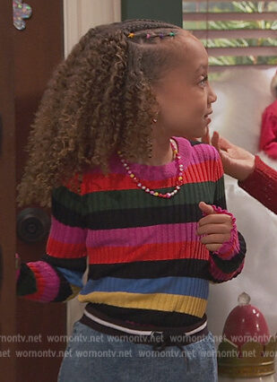 Alice's stripe ribbed sweater on Ravens Home