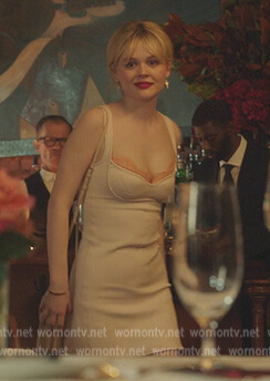 Audrey's lace trim sleeveless dress on Gossip Girl