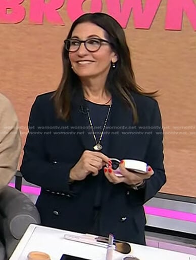 Bobbie Brown's navy blazer with silver buttons on Today