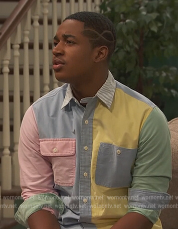 Booker's colorblock shirt on Ravens Home