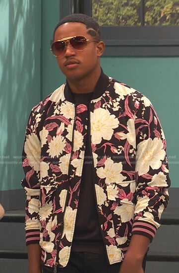 Booker's floral bomber jacket on Ravens Home