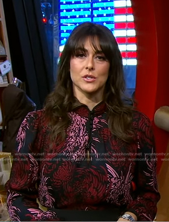 Erielle's floral print blouse on Good Morning America