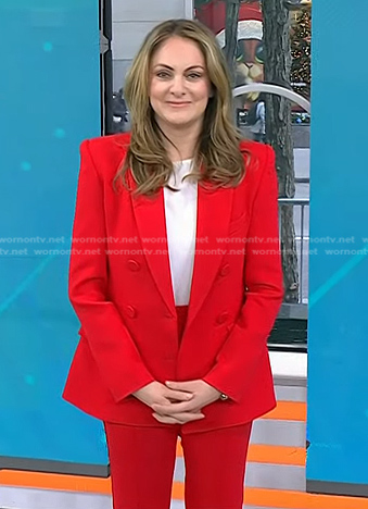 Fran Katzen's red double breasted blazer on Today