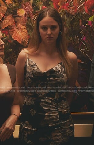Grace's black floral dress on Gossip Girl