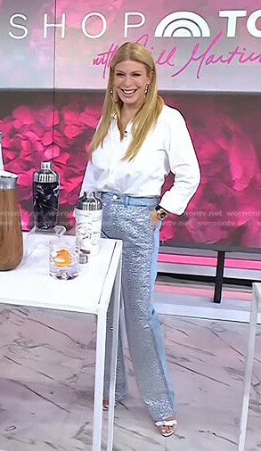 Jill's crystal embellished jeans on Today