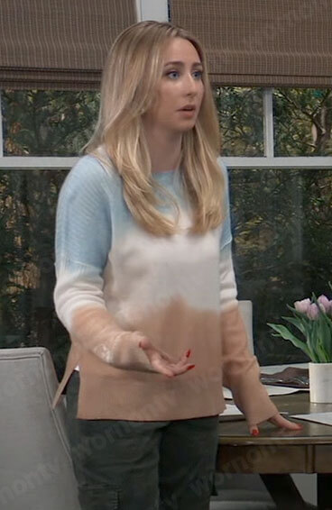 Josslyn's tie dye sweater on General Hospital