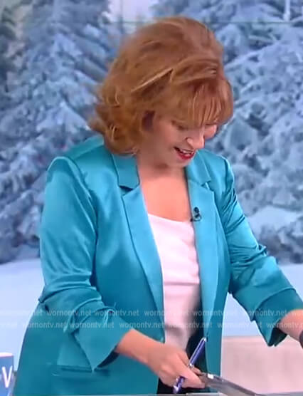 Joy's blue satin blazer on The View