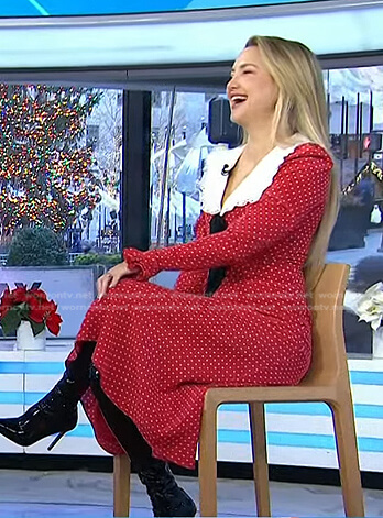 Kate Hudson's red polka dot dress on Today