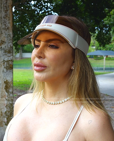 Larsa's sun visor on The Real Housewives of Miami