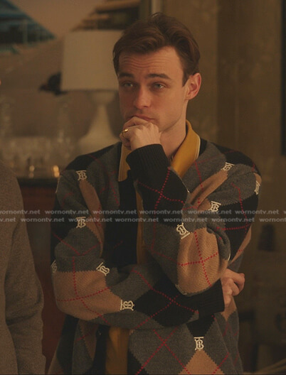 Max's argyle cardigan on Gossip Girl