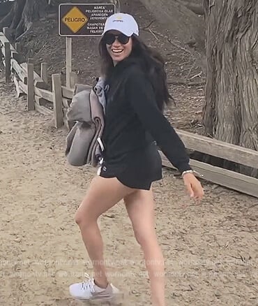 Meghan's black shorts on Harry and Meghan