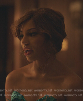 Monet's blue crystal drop earrings on Gossip Girl