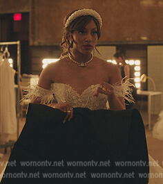 Monet pearl embellished headband on Gossip Girl