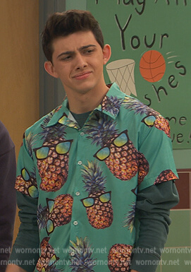 Neil's Pinapple sunglasses print shirt on Ravens Home