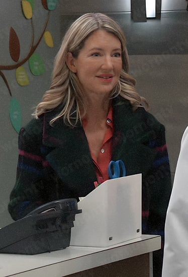 Nina's green plaid coat on General Hospital