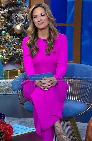 Rhiannon Ally's magenta jumpsuit on Good Morning America