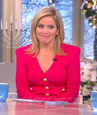 Sara's pink cardigan on The View