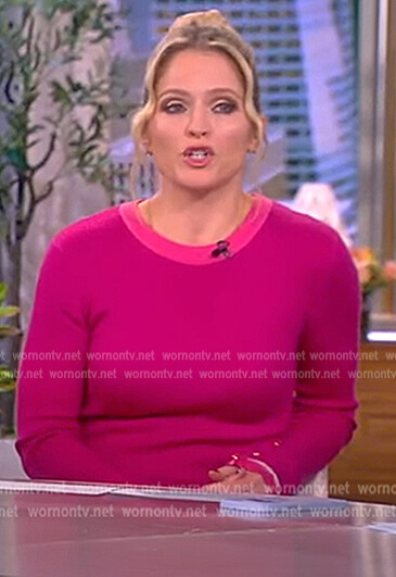 Sara's pink knit dress on The View