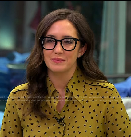 Savannah's yellow star print blouse on Today