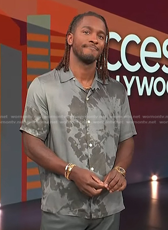 Scott's grey tie dye shirt on Access Hollywood