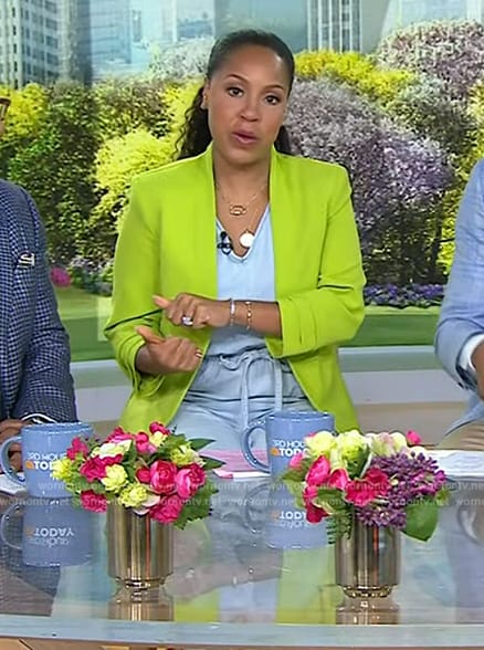 Sheinelle's denim jumpsuit on Today