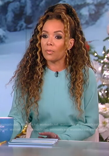 Sunny's light blue midi dress on The View