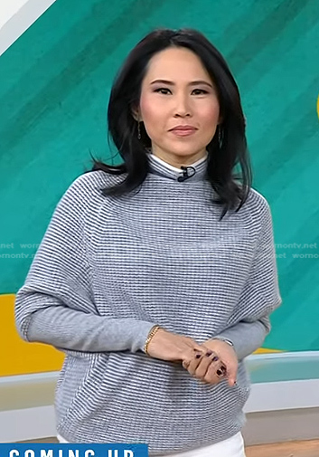 Vicky's grey turtleneck knit sweater on Today