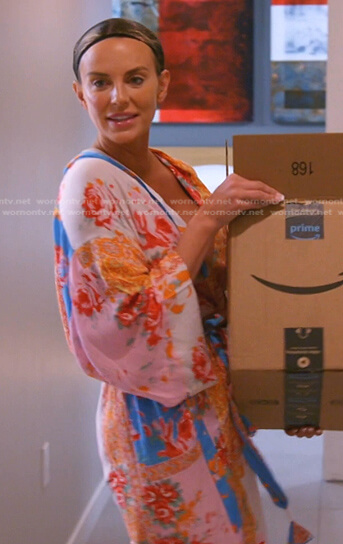 Whitney's floral robe on The Real Housewives of Salt Lake City