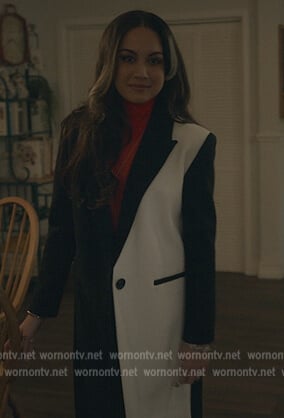 Cindy's colorblock coat on Stargirl