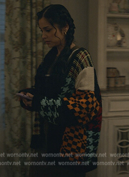 Yolanda's patchwork cardigan on Stargirl