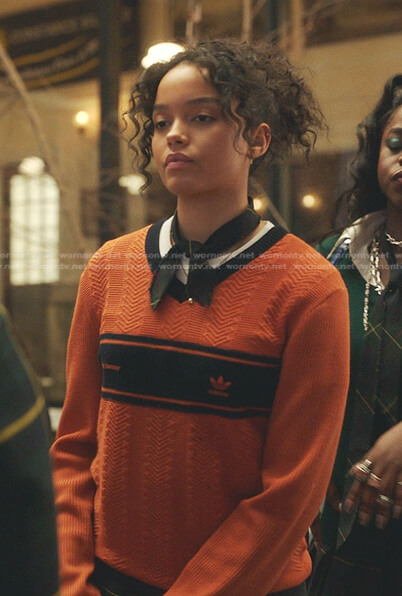 Zoya's orange sweater on Gossip Girl