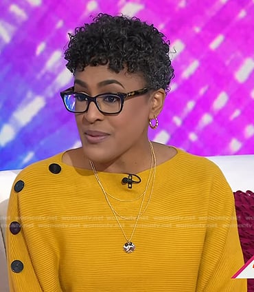 Dr. Ann-Louise Lockhart's yellow ribbed sweater on Today