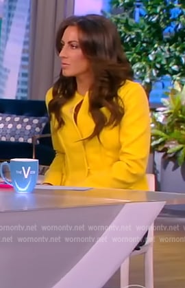 Alyssa's yellow peplum jacket on The View