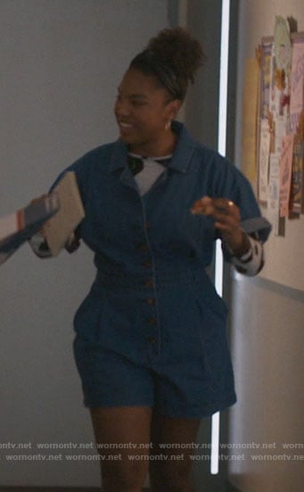 Angie's denim romper on The L Word Generation Q