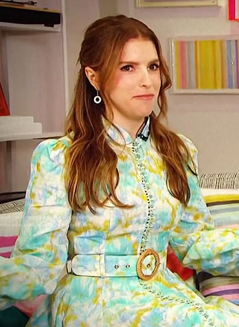 Anna Kendrick's floral belted mini dress on E! News