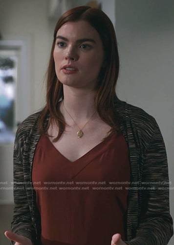 Cade's brown v-neck dress on The Resident