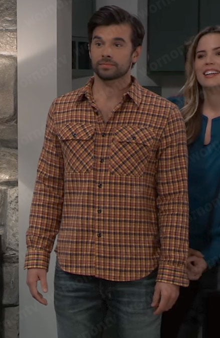 Chase's yellow checked shirt on General Hospital