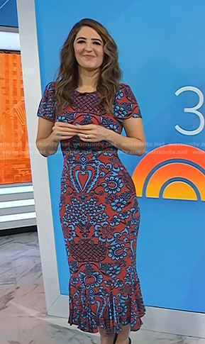 D'Arcy Carden's orange floral dress on Today