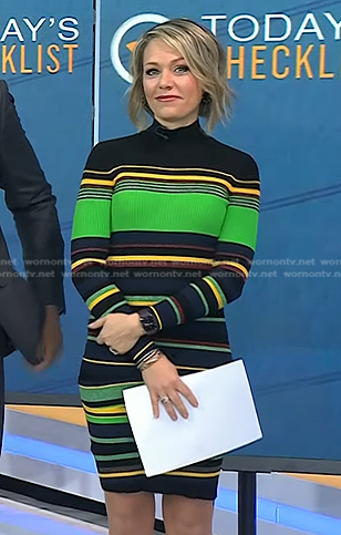 Dylan's striped rib knit dress on Today
