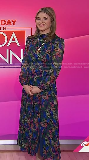 Jenna's blue floral print dress on Today