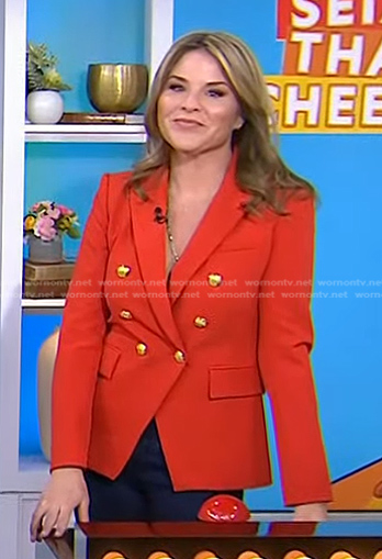 Jenna's red double breasted blazer on Today
