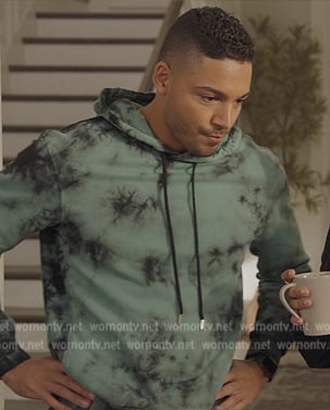 Jordan's green tie dye hoodie on All American