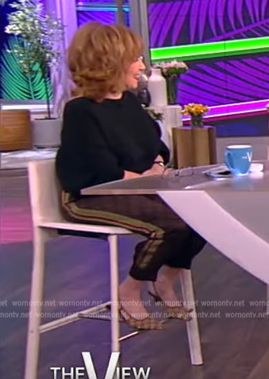 Joy's side stripe pants on The View