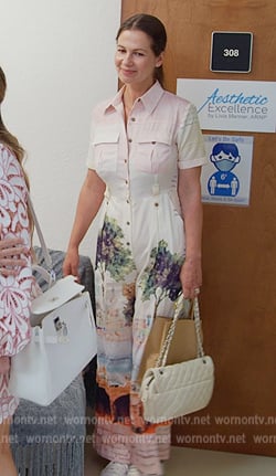 Julia's printed denim jumpsuit on The Real Housewives of Miami
