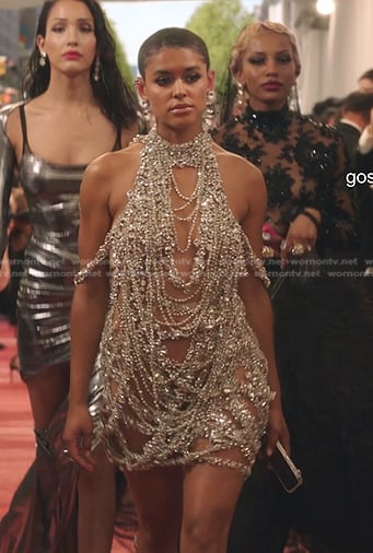 Julien's crystal embellished dress on Gossip Girl