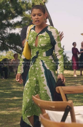 Julien's green tie dye keyhole dress on Gossip Girl