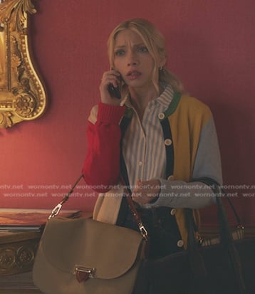 Kate's colorblock cardigan on Gossip Girl